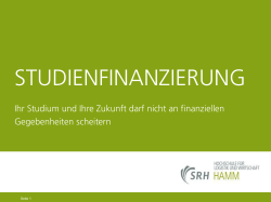 PDF-Präsentation - SRH Hochschule Hamm