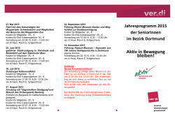 Seniorenprogramm 2015 - ver.di Bezirk Dortmund