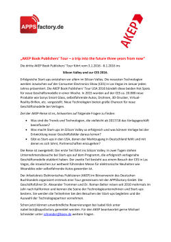 AKEP Book Publishers` Tour 2016 - Börsenverein des Deutschen
