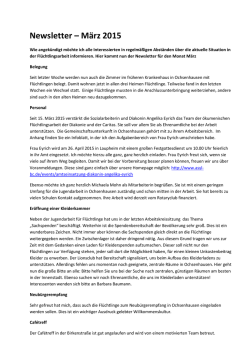 Newsletter – März 2015 - Asyl im Landkreis Biberach