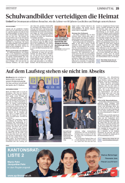 Limmattaler Zeitung, vom: Samstag, 4. April 2015