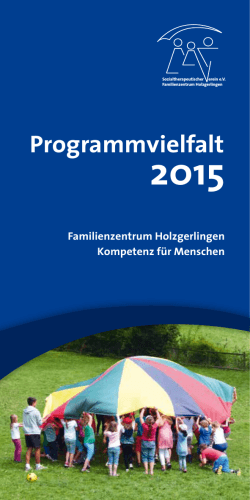 Jahresprogramm 2015 - Sozialtherapeutischer Verein eV