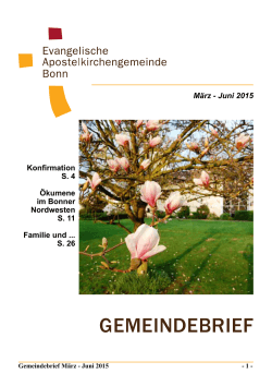 März bis Juni 2015 - Apostelkirche-Bonn