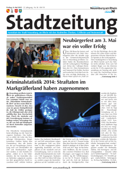 Stadtzeitung 2015 KW 19 - Stadt Neuenburg am Rhein
