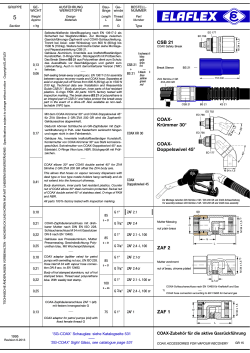 CSB 21 COAX- Krümmer 30° COAX- Doppelswivel 45° ZAF