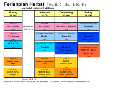Herbstferienplan 2015 - Ballettschule Annette Farber.