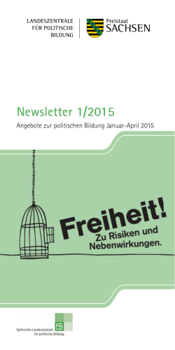 Newsletter 1/2015 - Sächsische Landeszentrale für politische Bildung