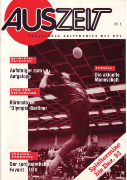 DTV-Auszeit_93-94_Nr._1 - SWD powervolleys D&uuml;ren
