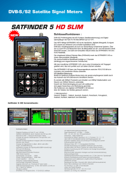 DVB-S/S2 Satellite Signal Meters SATFINDER 5 HD SLIM