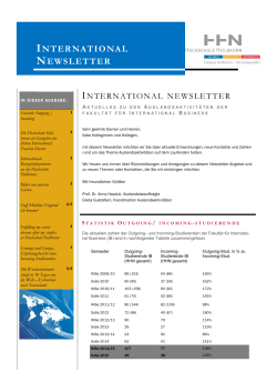 international newsletter - Blog der Fakultät für International Business
