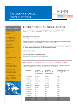 international newsletter - Blog der Fakult&auml;t f&uuml;r International Business