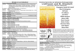Information vom 29.03. u. 05.04.2015
