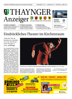 Eindr&uuml;ckliches Theater im Kirchenraum