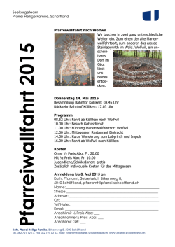 Pfarreiwallfahrt 2015