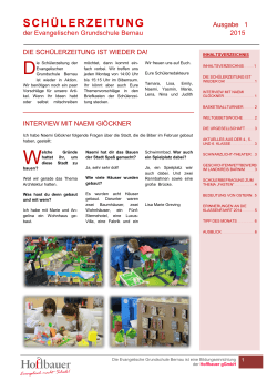 Schülerzeitung Evangelische Grundschule Bernau