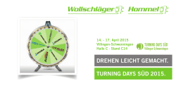 DREHEN LEICHT GEMACHT. TURNING DAYS