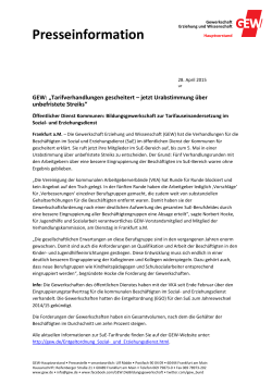 Presseinformation - GEW Landesverband Bayern