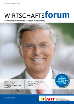 Das offizielle Magazin der MIT BW