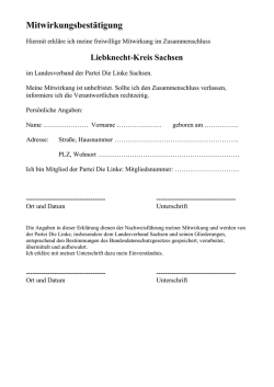 LKS-Mitwirkungsbest&auml;tigung - Liebknecht
