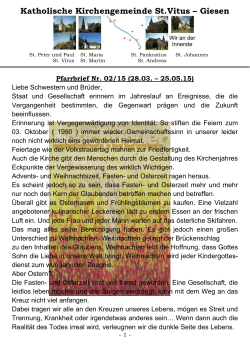 Pfarrbrief 02/2015 - Katholische-Kirche