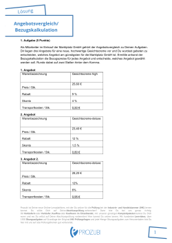 1 Lösung Angebotsvergleich/ Bezugskalkulation