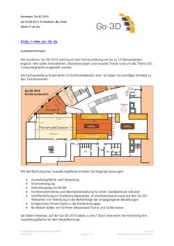 Informationsblatt f&uuml;r Aussteller - Konferenz Go