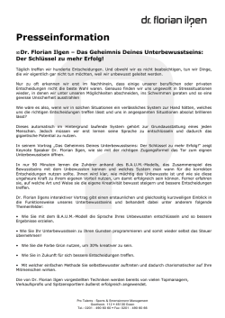 Pressetext Vortrag