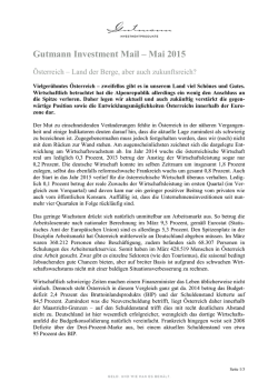 Gutmann Investment Mail &ndash; Mai 2015