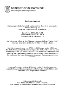 Antrag Ferienbetreuung