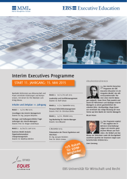 Interim Executives Programme