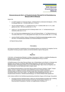 Satzung O.E. Mildstedt - Deich und Hauptsielverband Eiderstedt