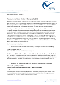 Pressemitteilung als pdf - Montessori Stiftung Berlin