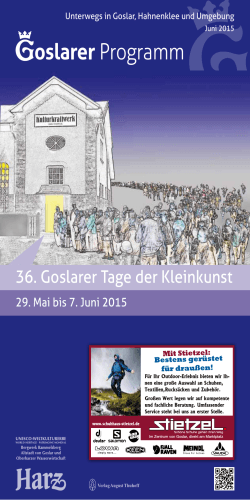 Goslarer Programm Juni 2016