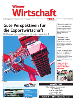 Gute Perspektiven für die Exportwirtschaft