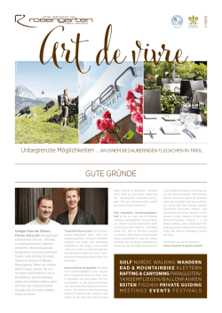 GUTE GR&uuml;NDE - Hotel Restaurant Rosengarten