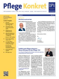 Editorial Endlich gute Pflege erkennen &ndash; Neues Konzept f&uuml;r