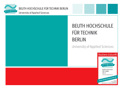 Belegung - Beuth Hochschule für Technik Berlin