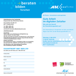 Gute Arbeit im digitalen Zeitalter