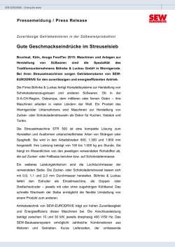 Gute Geschmackseindr&uuml;cke im Streuselsieb - SEW