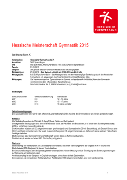 Hessische Meisterschaft Gymnastik 2015