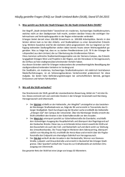 H&auml;ufig gestellte Fragen (FAQ) zur Stadt-Umland
