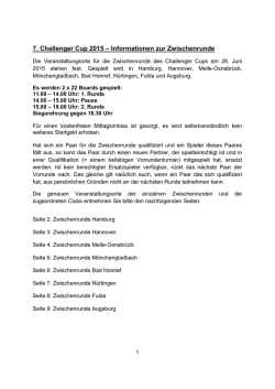 Informationen zur Zwischenrunde - Deutscher Bridge