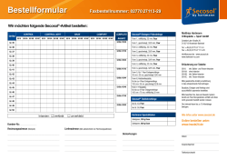 SECOSOL&reg; Bestellformular