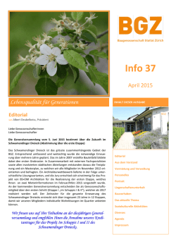 Informationsdossier Nr. 37 vom April 2015