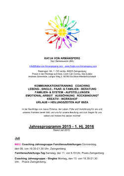 Jahresprogramm 2015 - Katja von Armansperg