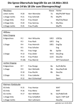 Die Spree-Oberschule begr&uuml;&szlig;t Sie am 18.M&auml;rz 2015 von 14 bis 18