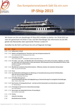 IP-Ship 2015 - Kompetenznetzwerk IP