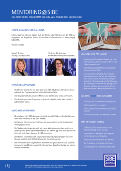Infoblatt Mentoren