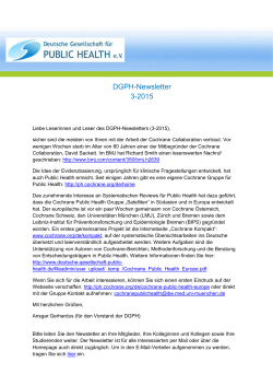 DGPH-Newsletter 3-2015 - Deutsche Gesellschaft für Public Health
