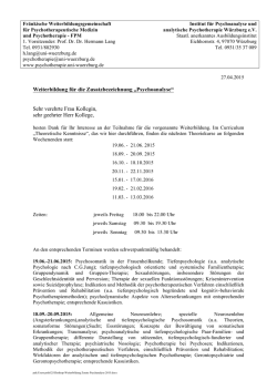 Details...  - Abteilung für Medizinische Psychologie
